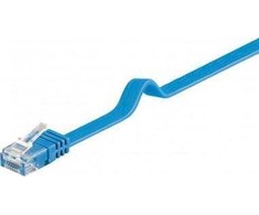 Goobay CAT 6 plokščias kabelis, U/UTP, mėlynas – laido ilgis 5 m