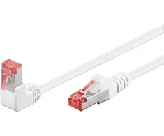 Goobay CAT 6 pataisinis kabelis 1x 90° kampu, S/FTP (PiMF), baltas, 5m
