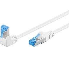 Goobay GOOBAY Patchcord S/FTP Cat. 6A Tiesus / Kampinis 90 Baltas 10m