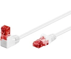 Goobay Cable LAN Patchcord CAT 6 U/UTP 1x90 Baltas 3m