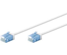 Wentronic Goobay itin lankstus CAT 6A kabelis, kryžminis, slim, U/UTP, baltas - Kabelio ilgis 5 m