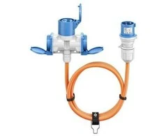 Goobay Adapteris kabelis CEE na CEE 16A i 2 Schuko 5m
