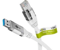 Kabelis USB Goobay USB-A - RJ-45 1.5 m Baltas (RB74158)