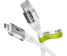 Kabelis USB Goobay USB-C - RJ-45 2 m Baltas (RB74176)