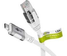 Kabelis USB Goobay USB-C - RJ-45 1.5 m Baltas (RB74166)