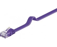 Goobay Plokščias šakutės kabelis U / UTP cat.6 violetinis 2m (96417)