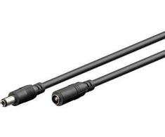 Goobay DC maitinimo kabelio ilgiklis 5m 5.5×2.5mm juodas 2×0.5 mm² max 24VDC 120W