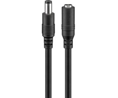 Goobay DC maitinimo kabelio ilgiklis 5m 5.5×2.1mm juodas 2×0.5 mm² max 24VDC 120W