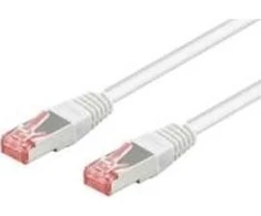 Goobay Tinklo kabelis 2xRJ-45 - 25 cm - SFTP, - CAT 6 - Be halogenų, formuotas - Baltas (93217)