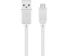 Kabelis USB Goobay USB-A - micro-B 3 m Baltas (RB96194)