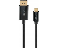 Goobay 75705, 2 m, USB C tipo, DisplayPort, kištukas, kištukas, tiesus