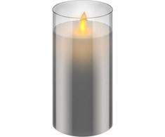 Goobay LED žvakė, pagaminta iš tikro vaško stikle, 7,5 x 15 cm