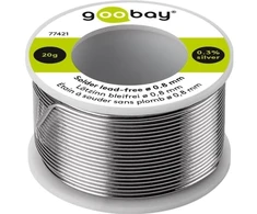 Goobay Lituoto lydmetalis, ø 0,8 mm, 20 g