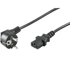 Goobay maitinimo laidas Schuko tipo F CEE 7/7 IEC C13 maitinimo laidas 1,5 m juodas (68604)