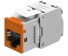 Goobay Modulis Keystone RJ45 CAT 6A, STP, Slim, oranžinė - Wersja kolorystyczna oranžinė