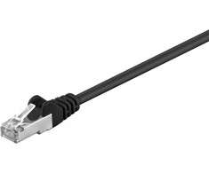 Goobay Patchcord, CAT5e, SF/UTP, 1m, juoda (68666)