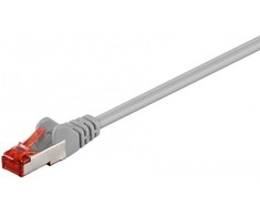 Goobay 0,25 m CAT 6 pataisų kabelis, S/FTP (PiMF), pilkas