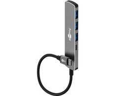 Goobay Plonas 4 prievadų USB šakotuvas, USB-C™ į USB-C™/USB-A, 5 Gbps