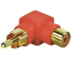 Goobay Perėjimas RCA kištukas – lizdas raudonas 90°