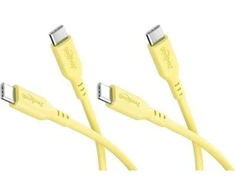 Goobay Rinkinys 2 silikonowych kabli USB-C, 1,5 m, geltona
