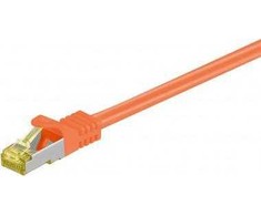 Goobay RJ45 pataisinis kabelis, CAT 6A S/FTP (PiMF), 500 MHz su CAT 7 neapdorotais kabeliais, oranžinė – laido ilgis 30 m