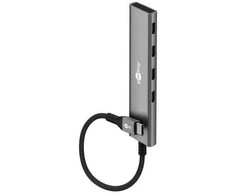 „Goobay Slim“ 4 prievadų USB šakotuvas, USB-C į USB-C, 5 Gb/s