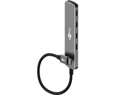 Goobay Plonas 4 prievadų USB šakotuvas, USB-C™ į USB-C™, 5 Gbps