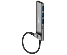 „Goobay Slim“ 4 prievadų USB šakotuvas, USB-C į USB-C/USB-A, 5 Gb/s | 76562