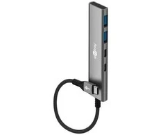 „Goobay Slim“ 4 prievadų USB šakotuvas, USB-C į USB-C/USB-A, 5 Gb/s | 76563