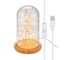 Goobay Stiklinis kupolas su mikro LED šviesos grandine