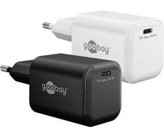 Goobay Szybka kroviklis USB-C™ PD GaN Nano (65 W) balta - Wersja kolorystyczna balta
