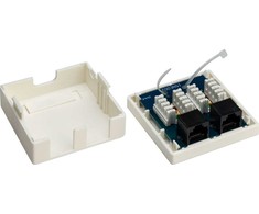 Goobay Telekomunikacijų lizdai 2xRJ45 STP cat6 (77635)