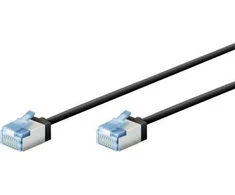 Goobay ypač elastingas CAT 6A kabelis krosinis, plonas, U/FTP, juodos spalvos - Kabelio ilgis 5 m