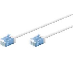 „Goobay“ itin lankstus CAT 6A jungiamasis kabelis, plonas, U/UTP, baltas - Kabelio ilgis 10 m