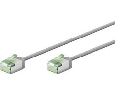 Goobay Itin lankstus CAT 8.1 pataisinis kabelis, plonas, U/FTP, pilkas – Kabelio ilgis 0,25 m