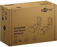 Goobay Universalus garso juostos sieninis laikiklis, reguliuojamas, Juoda