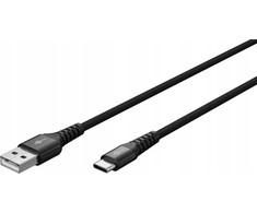 USB laidas Goobay USB-A - USB-C 0,5 m Juodas (RB74525)