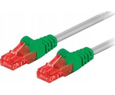 Goobay Wentronic Goobay CAT 6 Crossover-Komutacinis kabelis, U/UTP, pilka, žalia, pilkai žalia, 1 m - CCA coppergemisch medžiaga (68471)