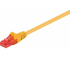 Goobay Wentronic Goobay CAT 6 Komutacinis kabelis, U/UTP, yellow, 5 m - CCA coppergemisch (68418)