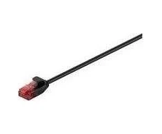 Goobay LAN Patchcord kabelis CAT 6 U/UTP Plonas Juodas 1m
