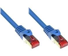 Good Connections Geri ryšiai RNS Komutacinis kabelis su Rastnasenschutz, kat. 6, S/FTP, PiMF, PVC, 250MHz, mėlynas, 25m, Geri ryšiai (8060-250B)