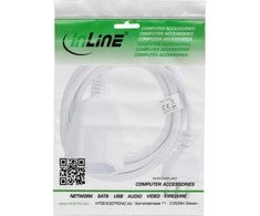 Good Connections InLine® elektros ilgintuvas su apsauginiu kontaktu ITALIJA kištukas L / lizdas F, balta, 10m