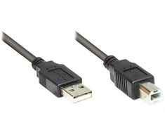 Good Connections USB2.0 Kabelis A-B juoda 0,25m (2510-025OFS)