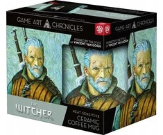 „Cenega Heat“ puodelis su užrašu „Good Loot The Witcher 3 Game Art Chronicles“ – Geralt &amp; Vincent van Gogh 450 ml Juodas