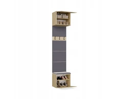 Top E Shop Goodhome Dviguba pakaba spintai HAGA II/2W SONOMA Ąžuolo spalvos