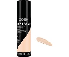 „Gosh Dextreme Full Coverage“ skystas makiažo pagrindas „002 Ivory“, 30 ml