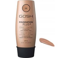 „Gosh Foundation Plus+“ dengiamasis ir maskuojamasis skystasis makiažo pagrindas „008 Golden 15 SPF“, 30 ml
