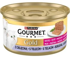 Purina Nestle PURINA Gourmet Gold Kitten veršienos putėsiai - šlapias kačių ėdalas - 85 g