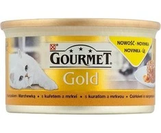 Purina Nestle Drėgnas Kačių Maistas - Gourmet Gold - Vištienos Ir Morkų Pyragas 85g