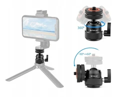 Puluz Galvutė Puluz Rutulinė galvutė Fotoaparatui 3D Kamera Sriegis 1/4'''' 2x ISO Koja Iki 3kg Puluz / Pu1057b